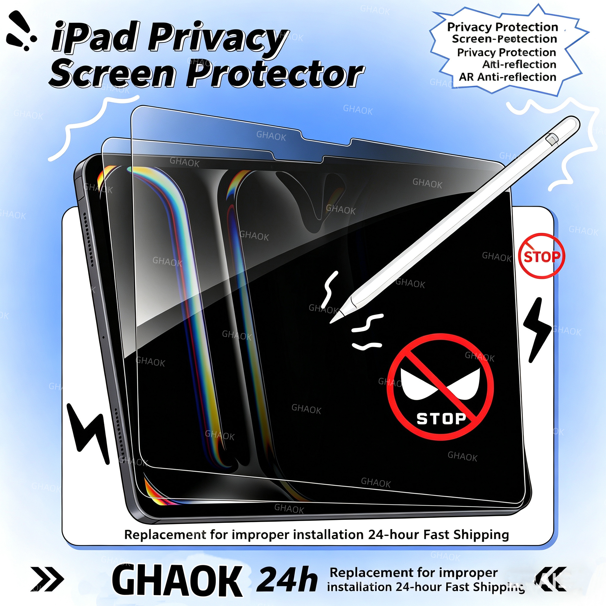 2 Way Privacy Anti-Spy Screen  - Anti Blue Light Film ulasan dan harga
