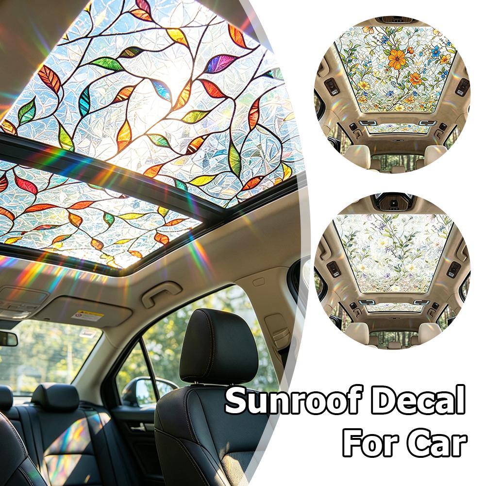 Floral Stained Glass Car Sunro - Privacy Screen Protector ulasan dan harga