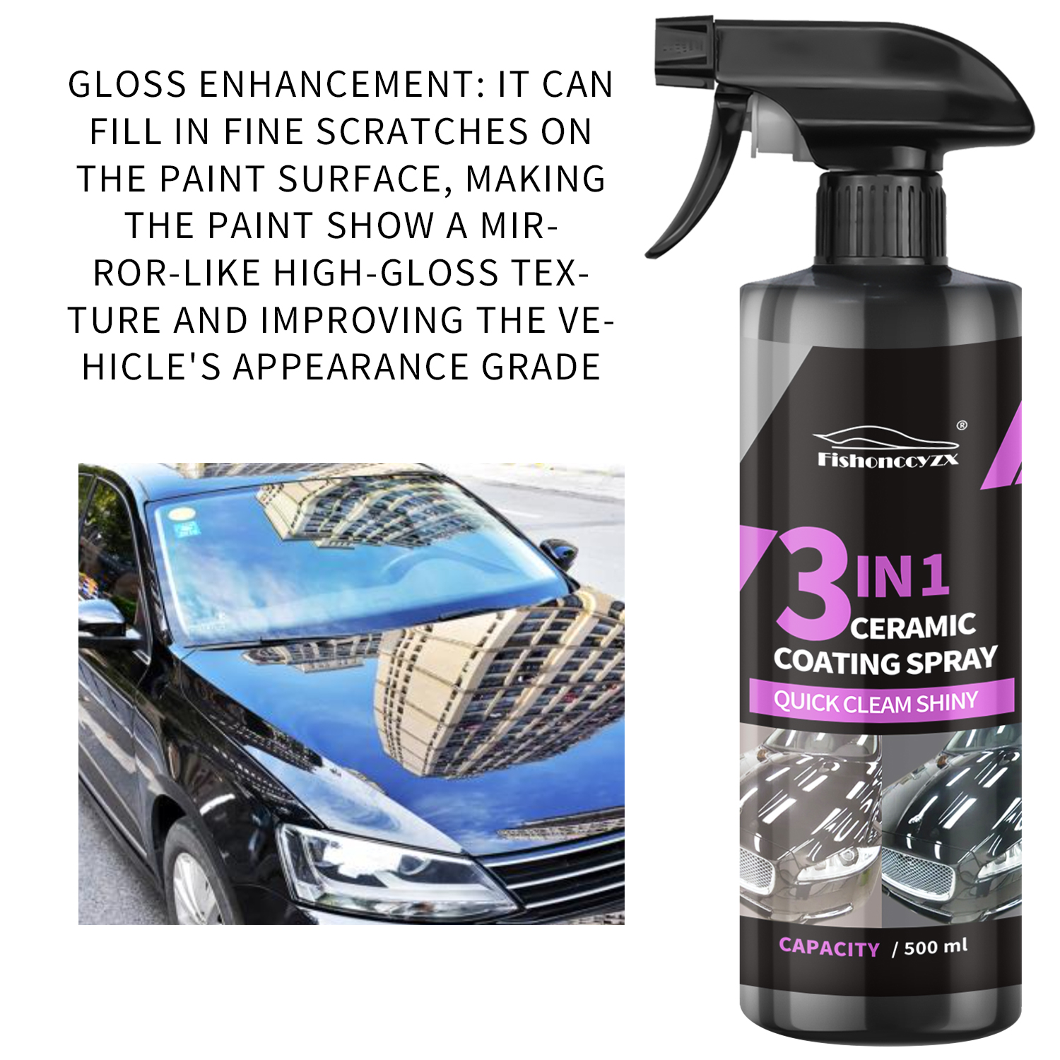 3 in 1 Car Ceramic Liquid Coat - Nano Liquid Coating ulasan dan harga